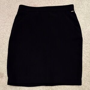 DKNY Elegant Black Pencil Skirt